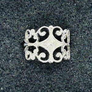 Intricate Silver Scrollwork Ring